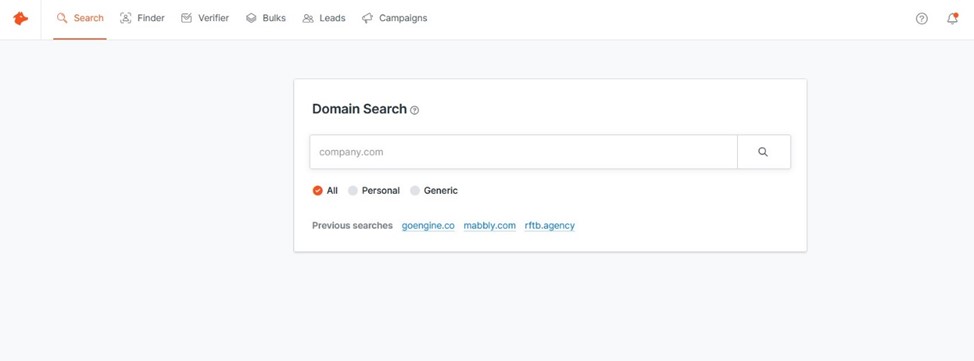 Hunter.io Email Finder